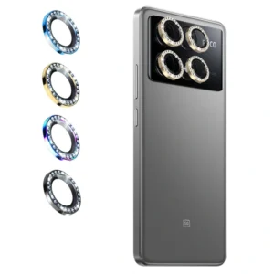 گلس لنز رینگی Xiaomi Poco X6 Pro مدل نگین دار دیاموند