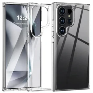 کاور شفاف اورجینال برای گوشی Samsung Galaxy S24 Ultra مدل دکمه فلزی از برند Berlia