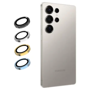 محافظ لنز دوربین Samsung Galaxy S25 Ultra رینگی مدل شیشه ای آلومینیومی