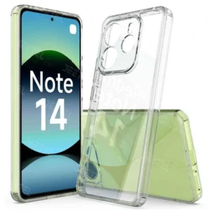 قاب شفاف Xiaomi Redmi Note 14 4G مدل ژله ای محافظ لنزدار