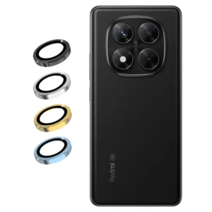محافظ لنز دوربین Xiaomi Redmi Note 14 Pro 4G رینگی مدل شیشه ای آلومینیومی