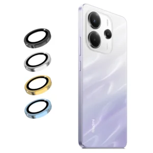 محافظ لنز دوربین Xiaomi Redmi Note 14 4G رینگی مدل شیشه ای آلومینیومی