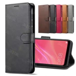 کیف چرمی Huawei Y7 2018 / Y7 Prime 2018 مدل لپ تاپی جاکارتی دار