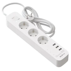 سه راهی محافظ برق با کابل 1.8 متری و 3 پورت شارژ مدل Hadron P323