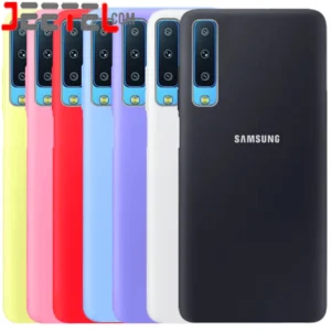 کاور سیلیکونی تک رنگ اورجینال Samsung Galaxy A750 / A7 2018 مدل پاک کنی اصل