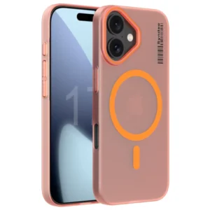 قاب نیمه مات فوق نازک از برند Soft Sanding برای iPhone 16 با پشتیبانی مگ سیف