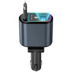 شارژر فندکی 4 در 1 فست شارژ 120W Max با دو کابل جمع شونده ، کهکشانی سقف مدل Starry Sky (نسخه اورجینال)