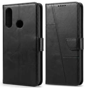کیف چرمی کلاسوری طرح Texture مناسب برای هوآوی Huawei Y6P