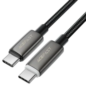 کابل شارژ دوسر USB-C با قابلیت Smart Power-off و 60W 20V 3A مدل AceFast C23-03 (نسخه اورجینال + گارانتی شرکتی)
