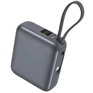 پاوربانک 10.000Mah با توان 35W PD به همراه کابل USB-C مدل QCY PB10C (نسخه اورجینال + گارانتی شرکتی)