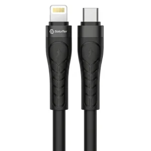 کابل سیلیکونی فست شارژ 30W تایپ سی به لایتنینگ مدل Soloffer CC-87 (اورجینال+گارانتی)
