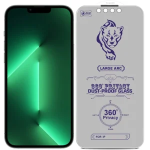 گلس پرایوسی 360 درجه مناسب برای iPhone 13 / iPhone 13 Pro / iPhone 14 به همراه توری اسپیکر (بدون حاشیه مشکی)