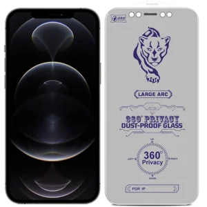 گلس پرایوسی 360 درجه مناسب برای iPhone 12 / iPhone 12 Pro به همراه توری اسپیکر (بدون حاشیه مشکی)