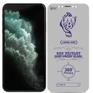 گلس پرایوسی 360 درجه مناسب برای iPhone 11 / iPhone XR به همراه توری اسپیکر (بدون حاشیه مشکی)