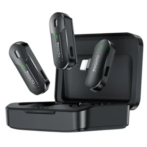 میکروفن یقه ای بیسیم مدل دو عددی لایتنینگ Lavalier Mic AI Noise Reduction از برند YESIDO KR16 (100% اورجینال)