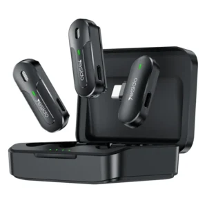 میکروفن یقه ای بیسیم مدل دو عددی تایپ سی Lavalier Mic AI Noise Reduction از برند YESIDO KR17 (100% اورجینال)
