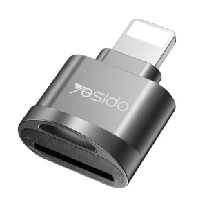 تبدیل و رم ریدر TF Card به Lightning 8 Pin مدل Mini Easy To Carry از برند YESIDO GS18 (100% اورجینال)