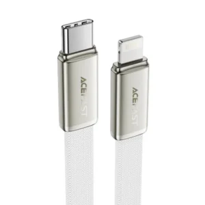 کابل کنفی اتویی فست شارژ Lightning به USB-C به طول 1.2M و توان 30W مدل AceFast C24-01 (نسخه اورجینال + گارانتی شرکتی)