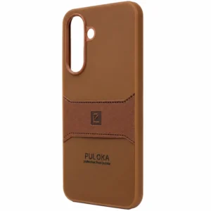 کاور چرمی مدل Puloka Next مناسب برای گوشی Samsung Galaxy A17 (عسلی)