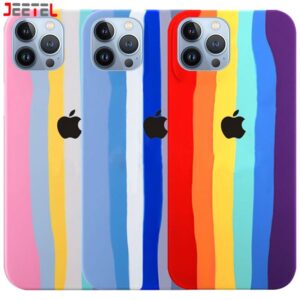 کاور سیلیکونی گوشی ایفون IPHONE 13 Pro مدل رنگین کمانی (ویتنامی اصل)