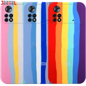 قاب سیلیکونی گوشی شیائومی Xiaomi Poco M4 Pro 4G مدل رنگین کمانی (ویتنامی اصل)