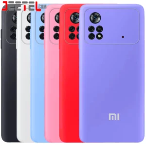 کاور سیلیکونی تک رنگ اورجینال Xiaomi Poco X4 Pro مدل پاک کنی اصل