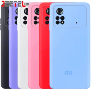 کاور سیلیکونی تک رنگ اورجینال Xiaomi Poco M4 Pro 4G مدل پاک کنی اصل