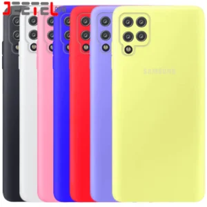 کاور سیلیکونی تک رنگ اورجینال Samsung Galaxy A22 4G مدل پاک کنی اصل