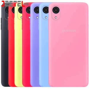 کاور سیلیکونی تک رنگ اورجینال Samsung Galaxy A03 Core مدل پاک کنی اصل