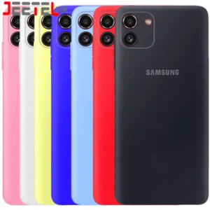 کاور سیلیکونی تک رنگ اورجینال Samsung Galaxy A03 مدل پاک کنی اصل