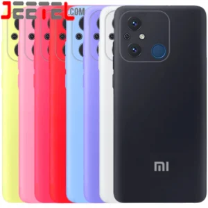 کاور سیلیکونی تک رنگ اورجینال Xiaomi Redmi 12C مدل پاک کنی اصل
