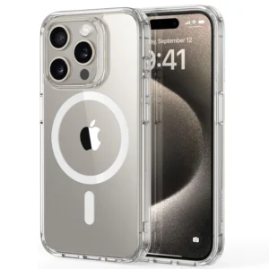 قاب اورجینال مگ سیف برای گوشی IPHONE 15 Pro تمام شفاف