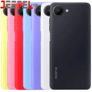 کاور سیلیکونی تک رنگ اورجینال Realme C30s مدل پاک کنی ضدلک